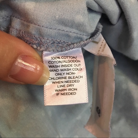 Loft oversized polka dot chambray shirt dress - Picture 6 of 8